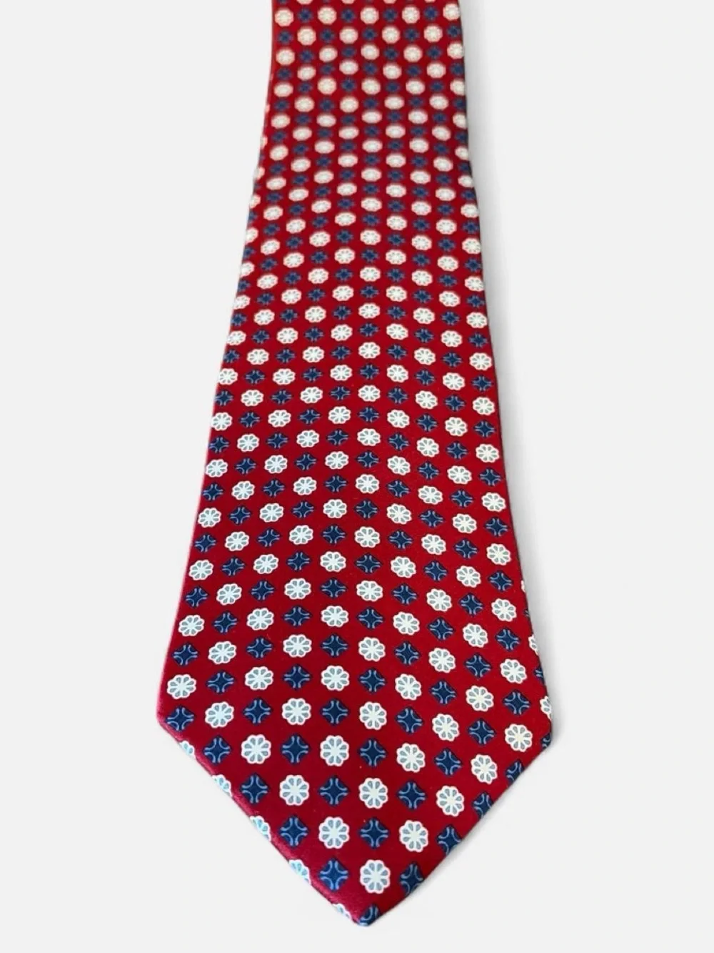 Tommy Hilfiger Classic Red Floral Silk Tie